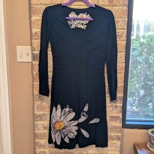 Desigual Black Floral Women's Dress